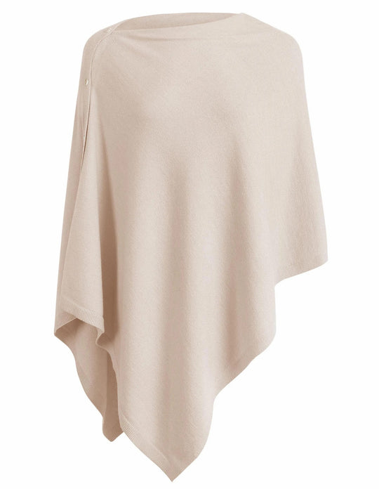 Damen vielseitiger Poncho aus hochwertiger Materialmischung R&B