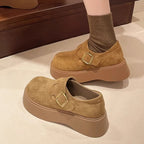 Damen Komfortable Plateau-Clogs mit eleganter Schnallenverzierung R&B
