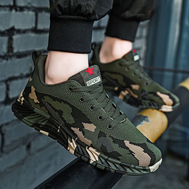 Damen Sportliche Laufschuhe mit Camouflage-Muster und flexibler Sohle