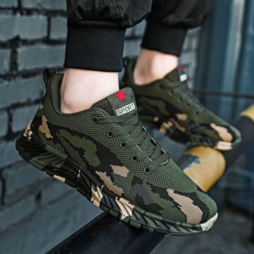 Damen Sportliche Laufschuhe mit Camouflage-Muster und flexibler Sohle R&B