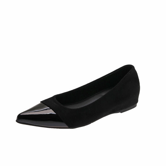 Damen elegante Ballerinas mit geschmackvollem Lack- und Veloursledermix R&B