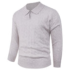 Herren eleganter Strickpullover mit modernem Zopfmuster R&B