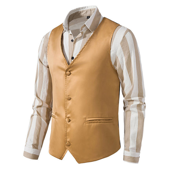Herren elegante Anzugsweste mit modernem Schnitt und praktischen Taschen R&B
