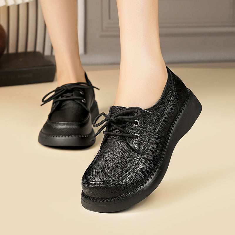 Damen Bequeme Schnürschuhe aus hochwertigem Leder mit ergonomischem Fußbett R&B