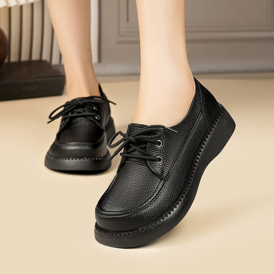 Damen Bequeme Schnürschuhe aus hochwertigem Leder mit ergonomischem Fußbett R&B