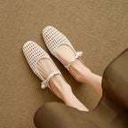 Damen Ballerinas mit elegantem Netzdesign und stylischem Riemchen R&B
