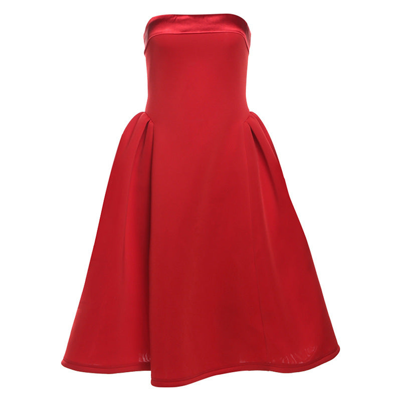 Damen Elegantes Midi-Ballkleid mit schwingendem Rock R&B