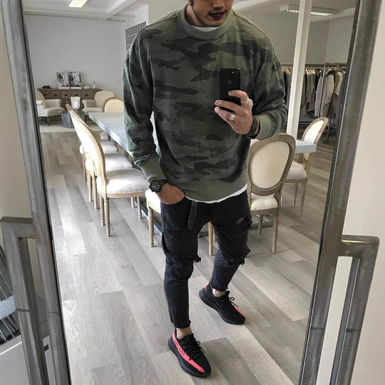 Herren kuscheliger Kapuzenpullover aus hochwertigen Materialien R&B