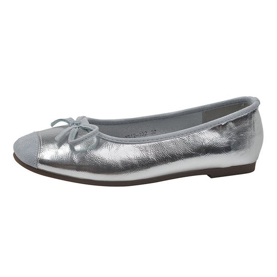 Damen bequeme Ballerinas mit dekorativem Schleifenakzent und elastischem Fußbett R&B
