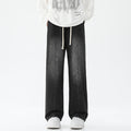 Damen weite Denim-Hose mit verstellbarem Bund und modernem Schnitt R&B
