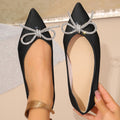 Damen Ballerinas mit funkelndem Schleifenakzent und elegantem Schnitt R&B