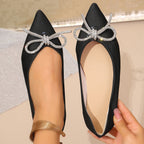 Damen Ballerinas mit funkelndem Schleifenakzent und elegantem Schnitt R&B