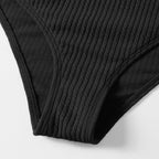 Damen Hochtailliertes Bikini-Set mit sportlichem Schnitt und atmungsaktiven Materialien R&B