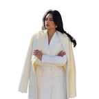 Damen Eleganter Blazer mit asymmetrischem Schnitt und dekorativem Kragen R&B