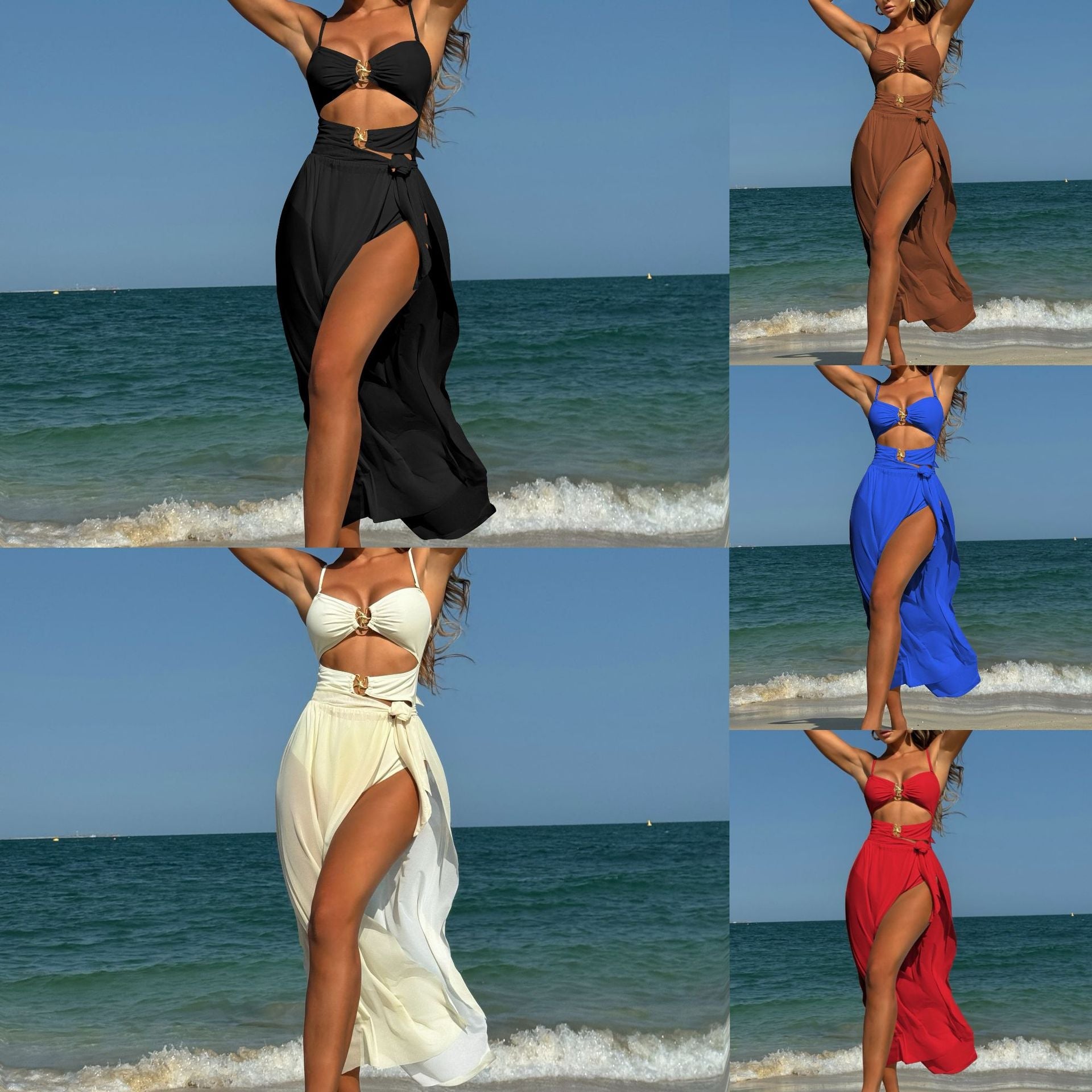 Damen Bikini-Set mit luxuriösen Schnallen-Details und elegantem Schnitt R&B