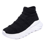 Damen Modische High-Top Sneakers mit elastischem Obermaterial R&B