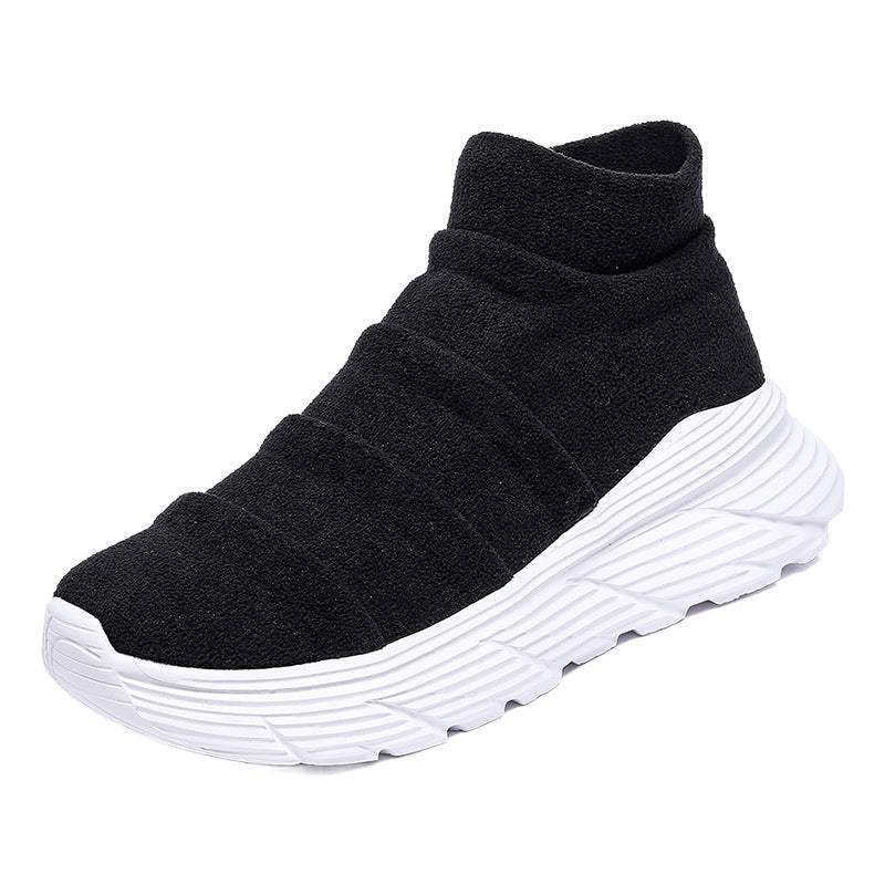 Damen Modische High-Top Sneakers mit elastischem Obermaterial R&B
