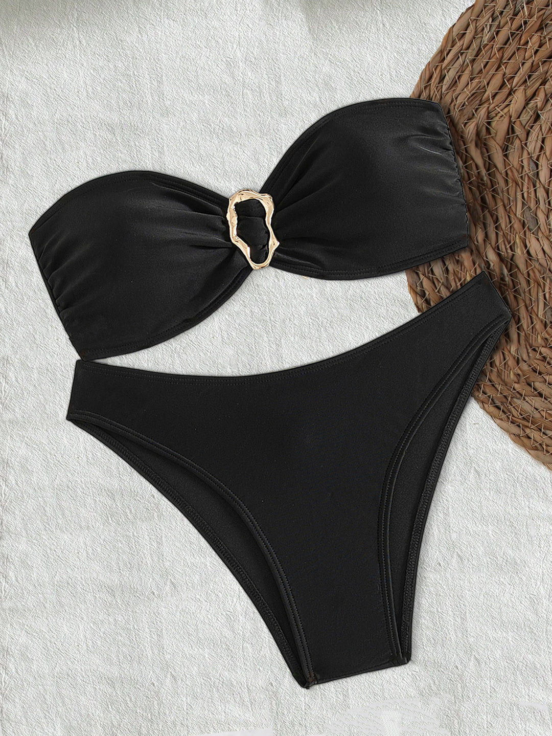 Damen Bandeau-Bikini mit elegantem Verschluss und modischem Design R&B