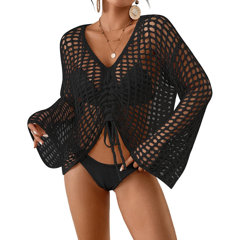Damen luftiges Strandüberwurf R&B