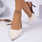 Damen Slingback-Pumps mit elegantem Design und transparentem Absatz R&B