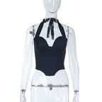 Damen Einteiler mit verstellbarem Halfter und figurformendem Schnitt R&B