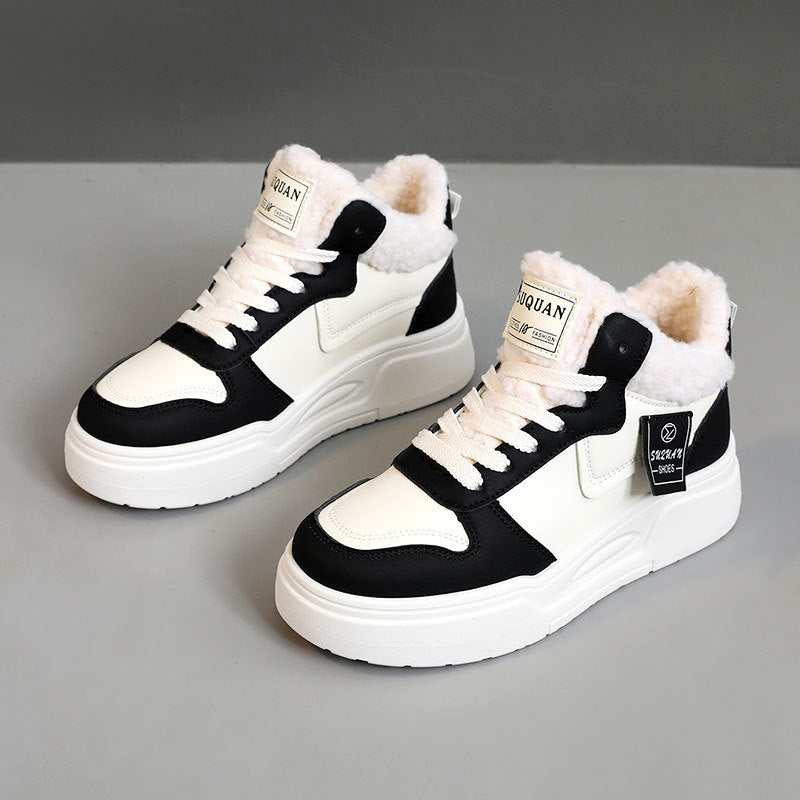 Damen hohe Modische Sneakers mit kuscheligem Innenfutter und sportlichem Design R&B