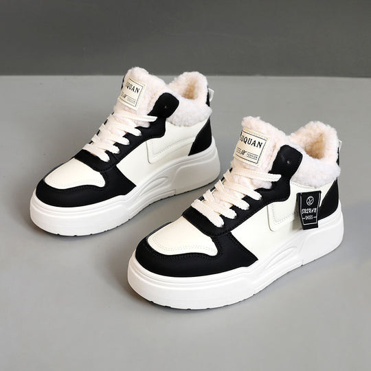 Damen hohe Modische Sneakers mit kuscheligem Innenfutter und sportlichem Design R&B