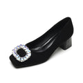 Damen elegante Pumps mit funkelndem Kristall-Akzent