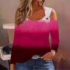 Damen Langarm-Oberteil mit Cut-Out-Details und asymmetrischem Design R&B