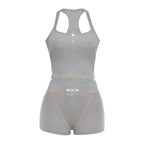 Damen Sportliches Set mit Racerback-Top und Shorts R&B