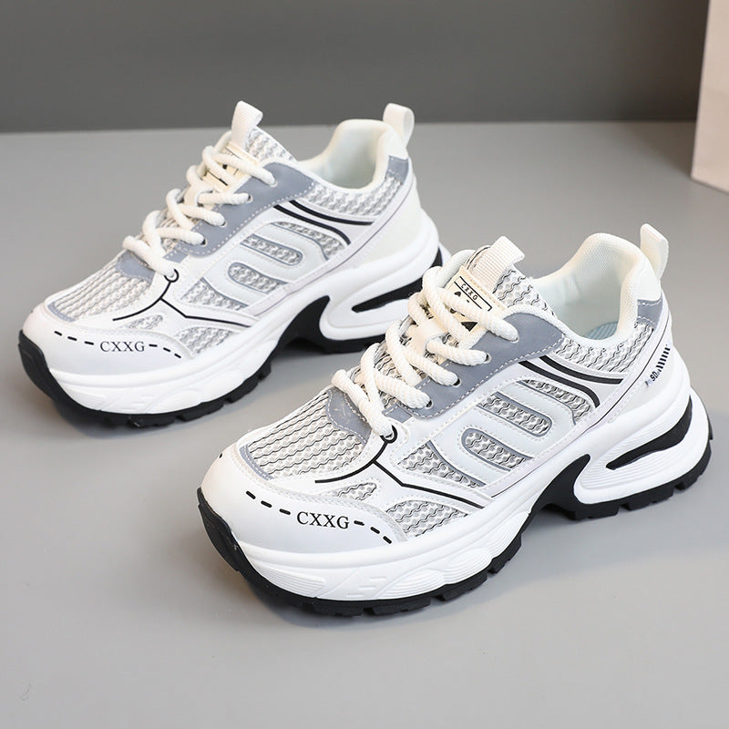 Damen sportliche Sneakers mit atmungsaktivem Obermaterial und stoßdämpfendem Design R&B