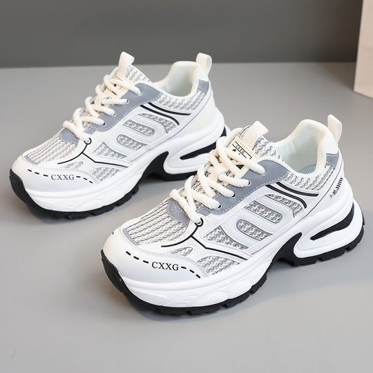 Damen sportliche Sneakers mit atmungsaktivem Obermaterial und stoßdämpfendem Design R&B