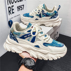 Damen Sportliche Chunky Sneakers mit atmungsaktiver Obermaterialkombination
