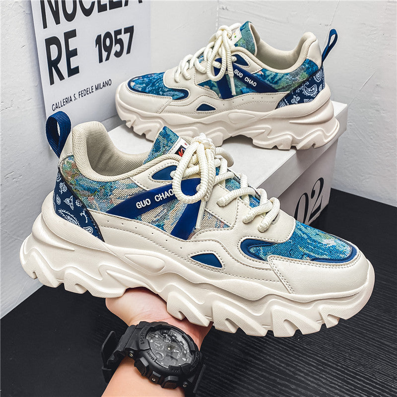 Damen Sportliche Chunky Sneakers mit atmungsaktiver Obermaterialkombination