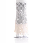 Damen Maxirock mit einzigartigem Volantdesign und transparenter Spitze R&B