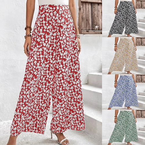 Damen Blumenmuster Palazzohose R&B