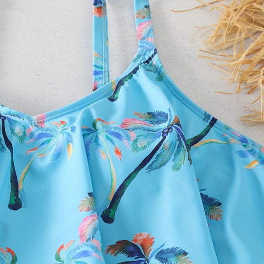 Damen Rüschen-Bikini-Top mit Shorts R&B