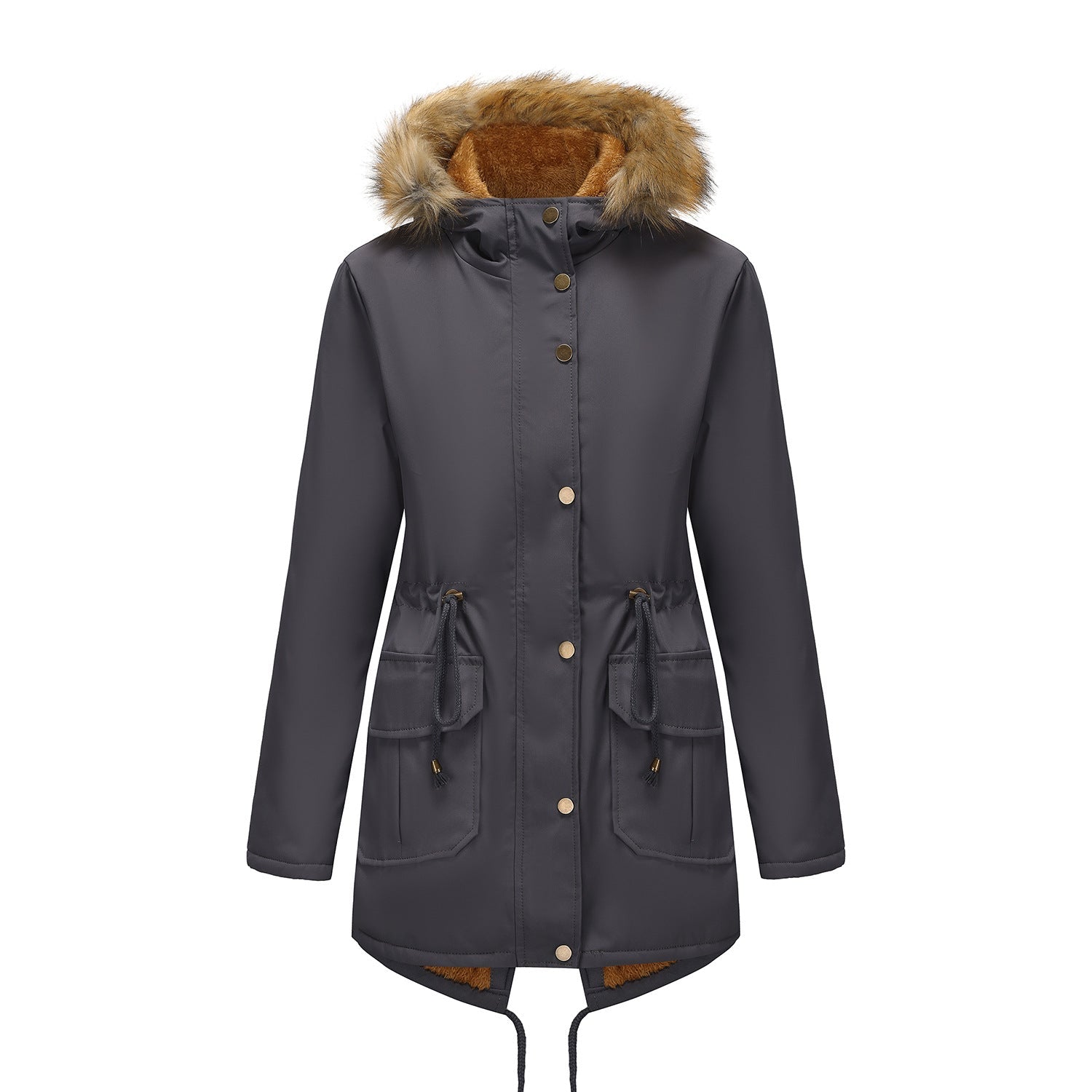 Damen Winterparka mit Pelzkragen