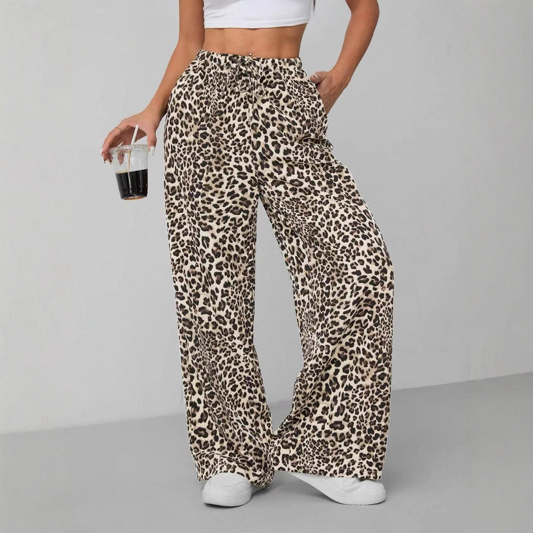 Damen Weite Tiermuster-Hose R&B