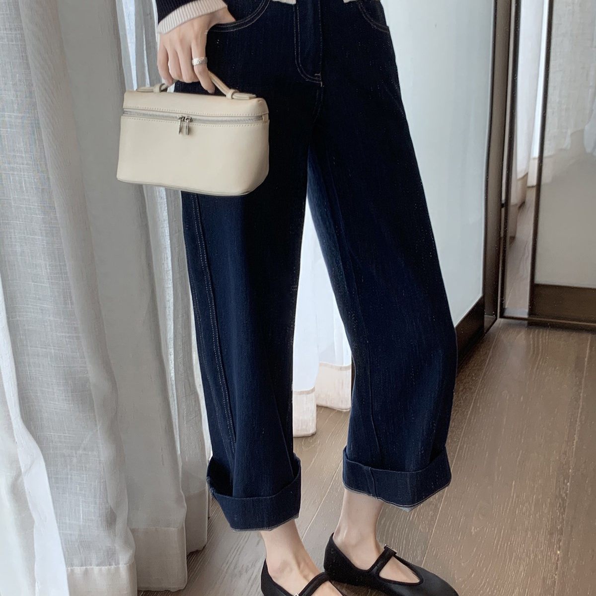 Damen Ballerinas mit dekorativem Riemchen