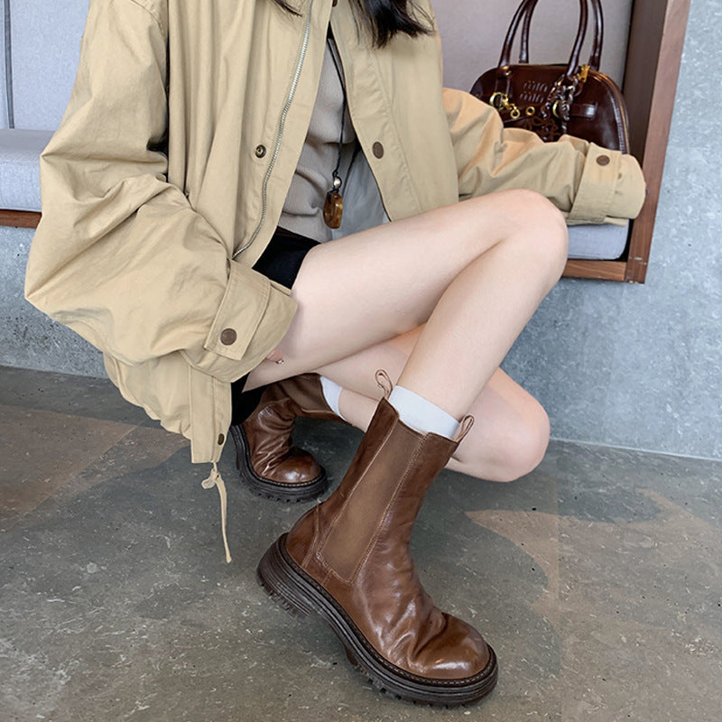 Damen Chelsea Boots mit ergonomischem Fußbett und griffiger Sohle