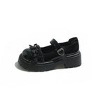 Damen Chunky Ballerinas mit dekorativem Schleifen-Detail und verstellbarem Riemen R&B