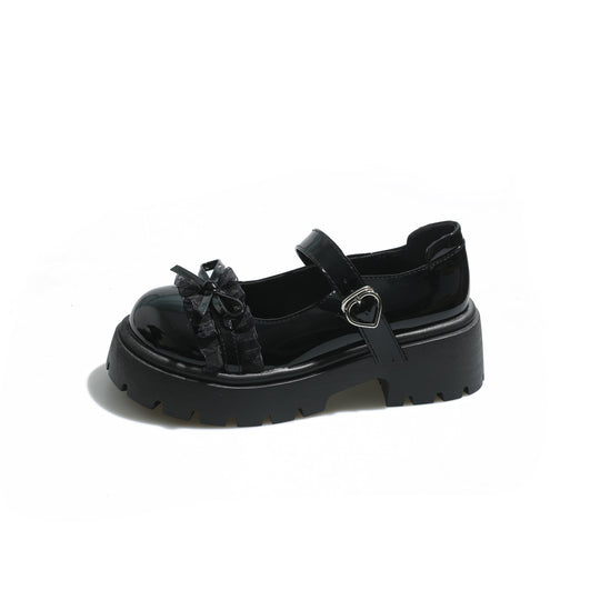 Damen Chunky Ballerinas mit dekorativem Schleifen-Detail und verstellbarem Riemen R&B