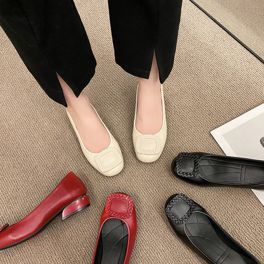 Damen Ballerinas mit modischem Schnallen-Design R&B