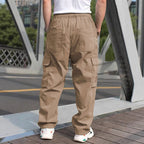 Herren lässige Cargo-Hose mit elastischem Bund und multifunktionalen Taschen R&B