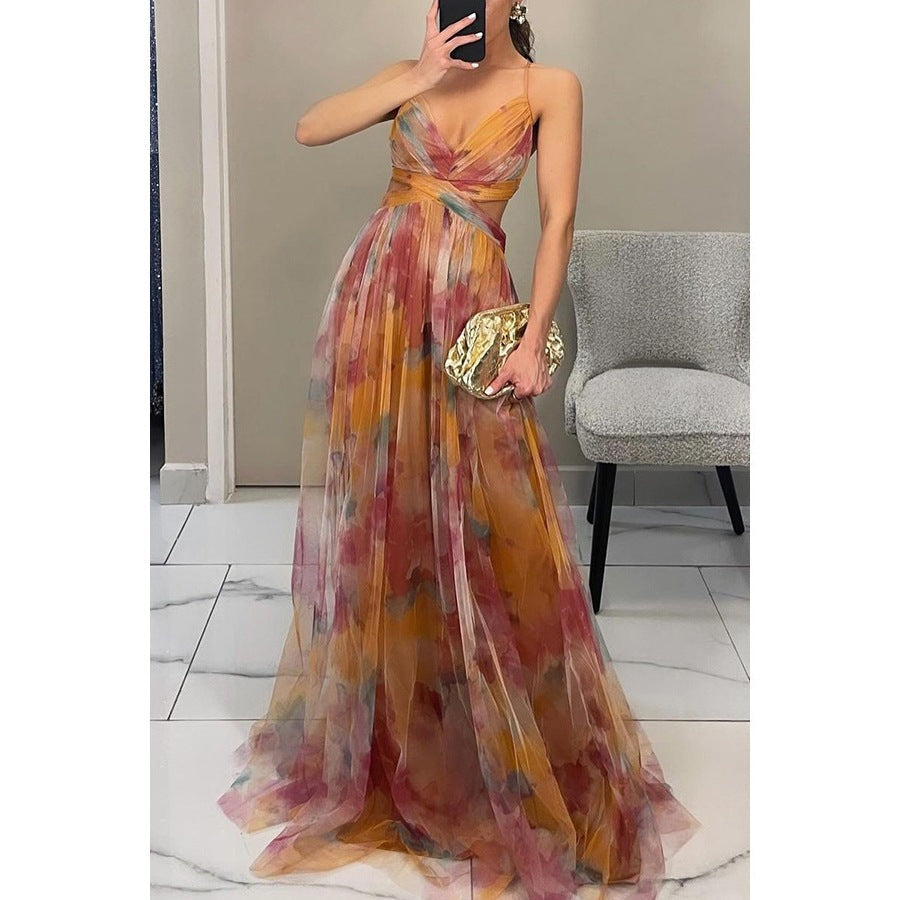 Damen Elegantes Maxikleid mit raffinierten Cut-Out-Details und fließendem Design