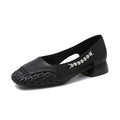 Damen Ballerinas mit glänzenden Applikationen und stilvollem Flechtmuster R&B