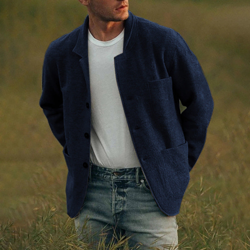 Herren leichte Überjacke mit Taschen und modernem Schnitt R&B
