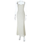 Damen Elegantes Spitzen-Spaghettiträgerkleid mit femininer Silhouette R&B