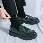 Damen elegante Loafers mit strukturiertem Obermaterial und robustem Profil R&B